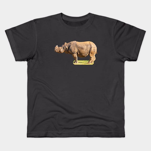 Outstanding Greater one horned rhino Kids T-Shirt by dalyndigaital2@gmail.com